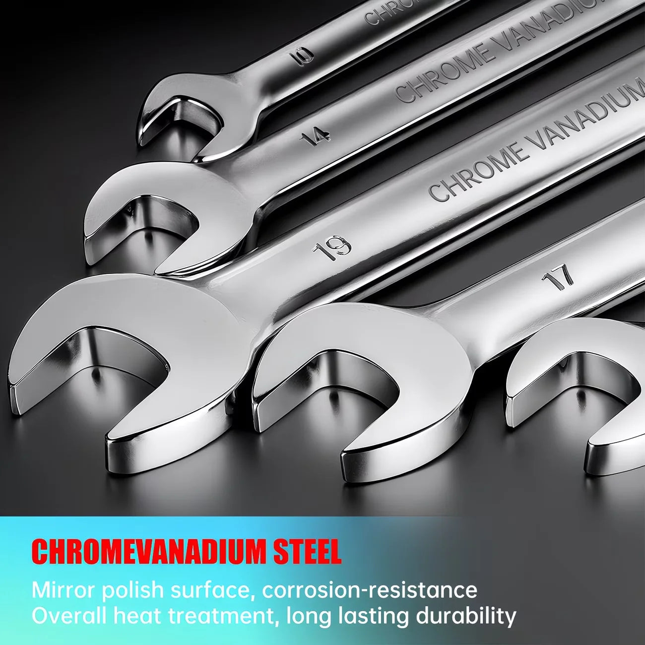 72-Tooth 8-19mm Ratchet Wrench Set Metric, Multi-Function for Garage Home DIY Repair Maintenance Ideal Party Gift