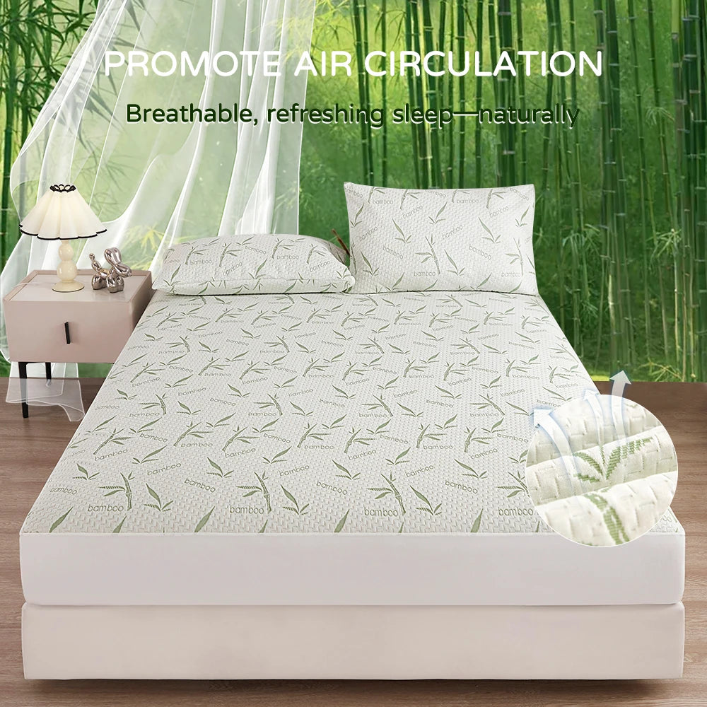 Bamboo Viscose Mattress Cover Fitted Style Soft And Breathable, Mattress Protector Twin Size Bed Fitted Sheet