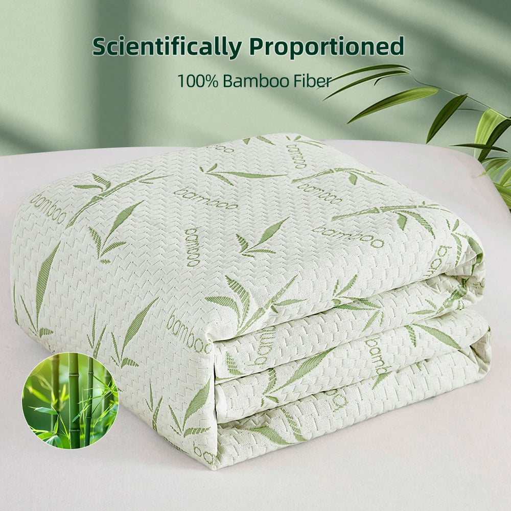 Bamboo Viscose Mattress Cover Fitted Style Soft And Breathable, Mattress Protector Twin Size Bed Fitted Sheet