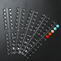 TP 120pcs Nail Polish Display Table With Stickers Polka Dot Color Card Nail Display Board Clear/Nature Color Card Nail Art Tools
