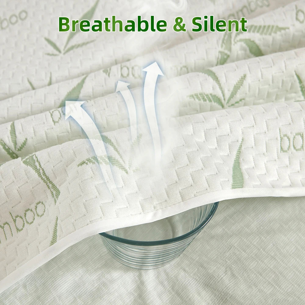 Bamboo Viscose Mattress Cover Fitted Style Soft And Breathable, Mattress Protector Twin Size Bed Fitted Sheet