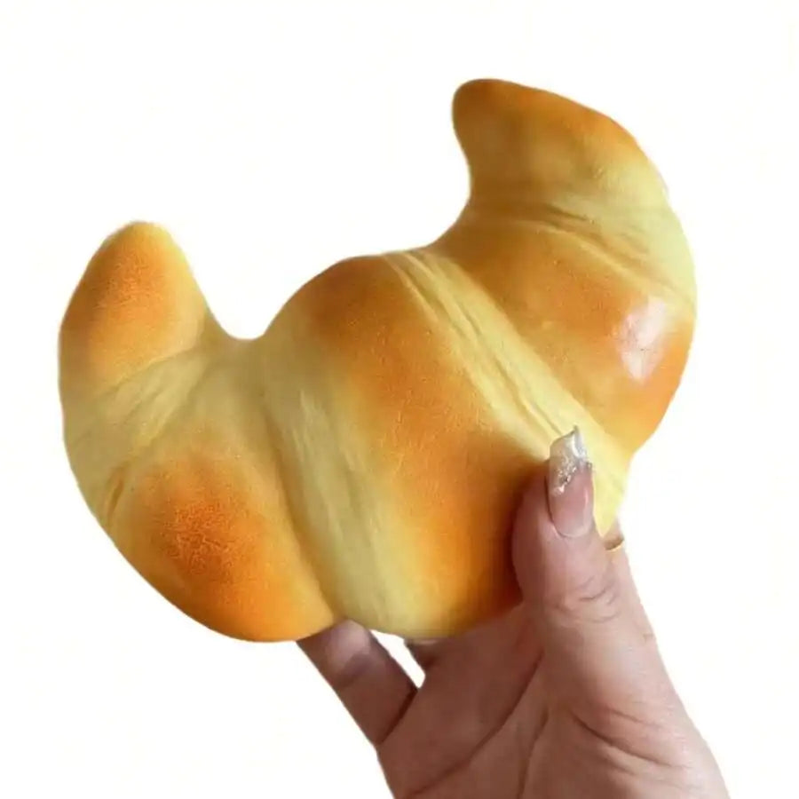 Squishy Croissant Squeeze Toy Slow Rising Sticky Stress Relief Toy Super Soft Food Creative Simulation Bread Anti-Anxiety Toys