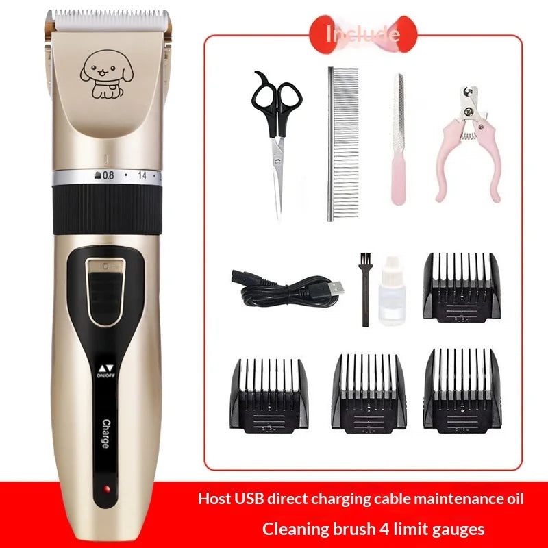1500 MAh Electric Charge Hair Clipper Pet Trimmer Pet Puppy Grooming  Scissors for Dogs & Cats Haircutting Machine Shaving Tool