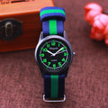 Chaoyada Woman Man Color Stripe Canvas Strap Wrist Watches Children Child Boys Girls Students Fluorescent Digital Test Watches