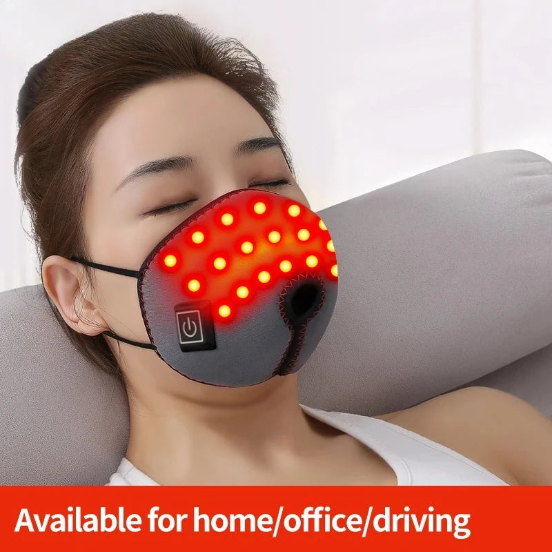 Red Light Nose-Specific Electric Heated Mask Relieves Rhinitis Allergy 3 Timer Levels Temperature Levels Type-c Warmth Therapy