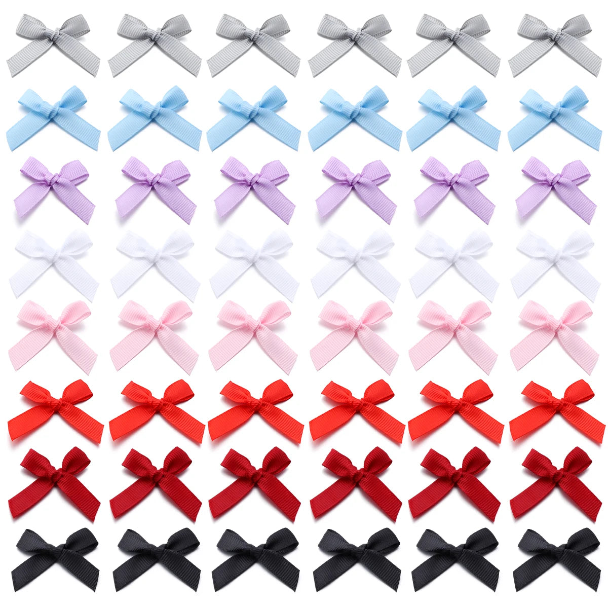 50Pcs/Lot 3.5*4cm Colourful Ribbon Bows Polyester Handmade Satin Bow DIY Sewing Crafts Decoration Gift Bouquets Party 2030