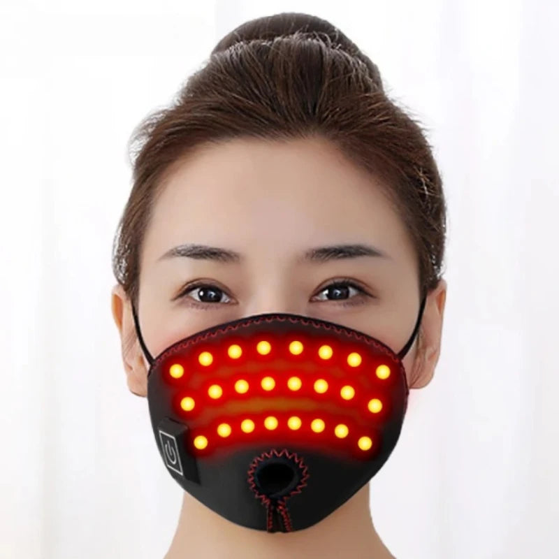 Red Light Nose-Specific Electric Heated Mask Relieves Rhinitis Allergy 3 Timer Levels Temperature Levels Type-c Warmth Therapy