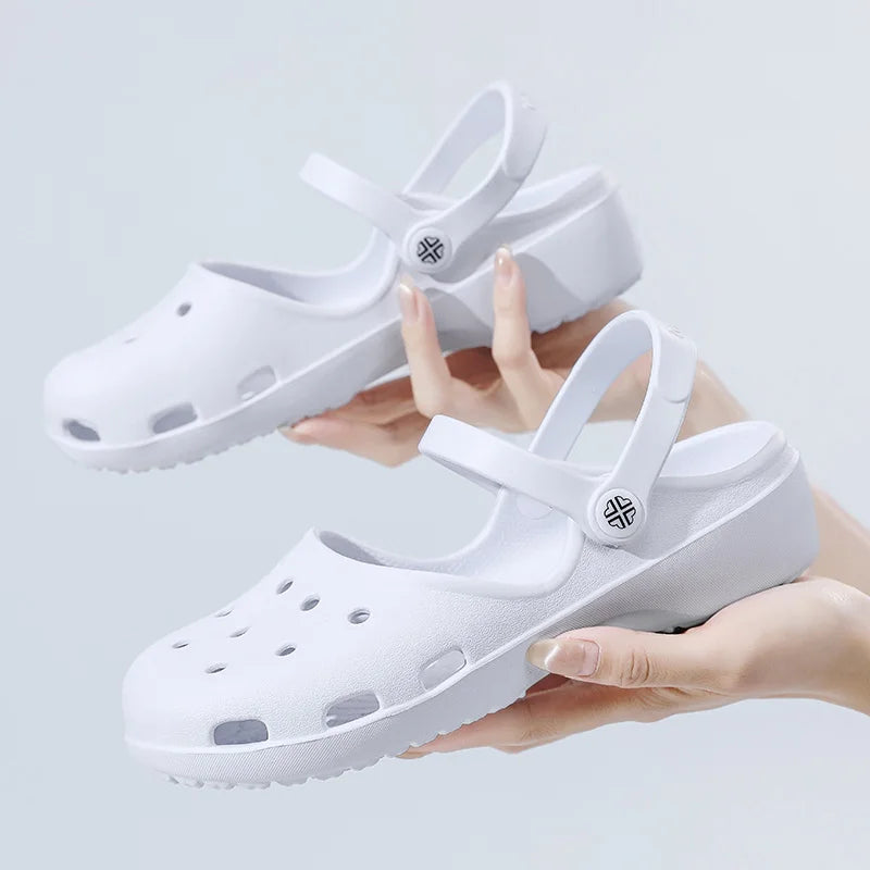 Croc Shoes for Women, Summer Solid Color Lightweight Quick-Drying Sandals, Universal for Men and Women, Office, Beach, and Outdoor Sandals