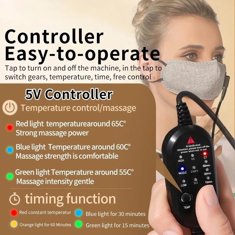 Red Light Therapy for Nose 3 Levels Adjustable Nasal Heating Mask for Relieve Nasal Congestion Sinus Relief  Comfort Health Care