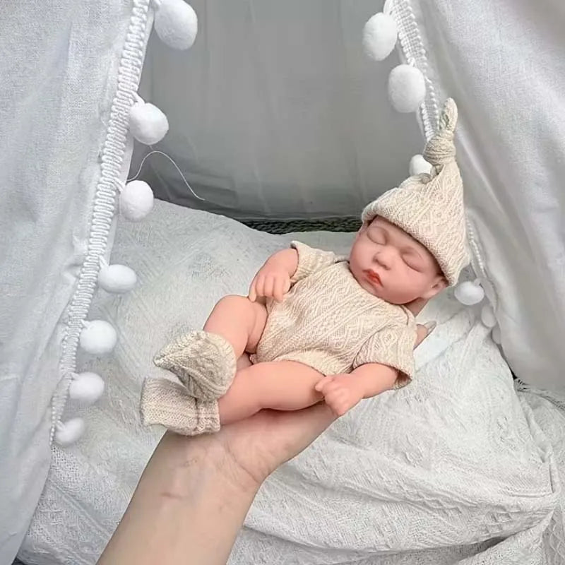 7.8 Inch Reborn Dolls 20cm Cute Dolls Toys Mini Soft and Full Body Vinyl Dolls Cute Mini Reborn Doll For Adults Birthday Gifts