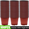 100/20x Plastic Plant Nursery Pots Outdoor Flexible Garden Flowers Plants Seedling Pot Planting Basin Seedling Cups Supplies
