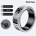2026 R12 Smart Ring with Display Screen and Touch, Wireless Charging, Health Manager, 5 ATM Waterproof For Men Women Smart Rings
