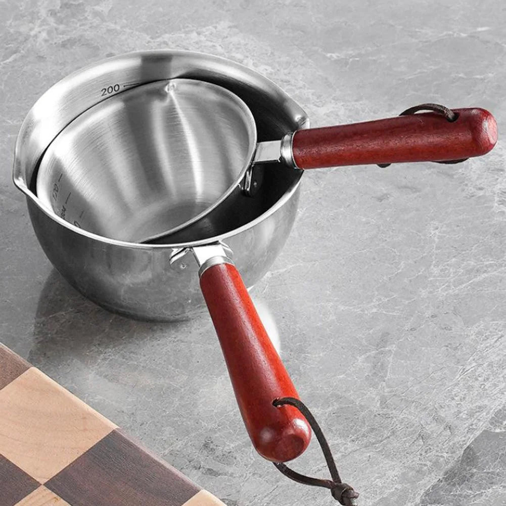 Stainless Steel Oil Pot Mini Soup Milk Pot Multifunctional Burning Oil Dripping Sauce Special Pot Hot Oil Pan Sauce Kitchen Pots