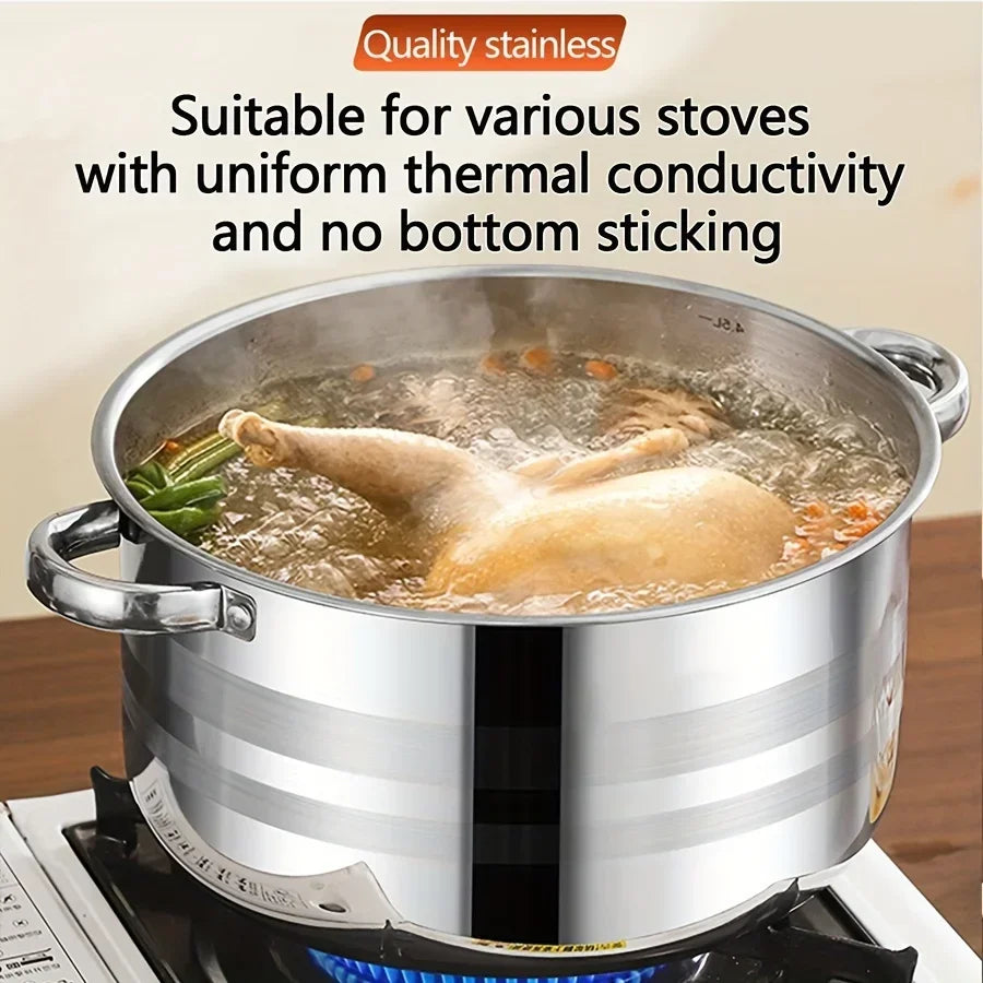 5pcs cookware set   of stainless steel pots,,  stainless steel cooking pot,  suitable for induction cookers and gas stoves，