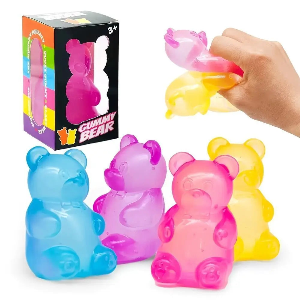 Random Slow Rising Squishy Set, Cheese Bun Dumpling Bread Bear Squeeze Toys, Sensory Stress Relief for Adults