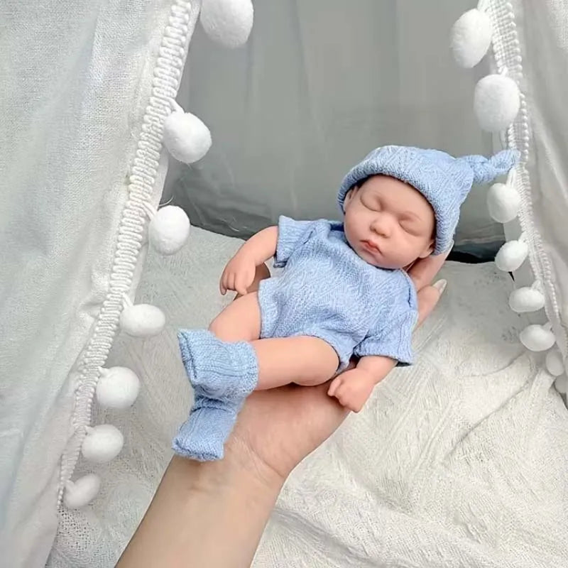 7.8 Inch Reborn Dolls 20cm Cute Dolls Toys Mini Soft and Full Body Vinyl Dolls Cute Mini Reborn Doll For Adults Birthday Gifts
