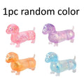 Sparkling powder sausage dog fidgety squashed pinch soft maltose texture pressure relief toy cute puppy slowly rising soft toy