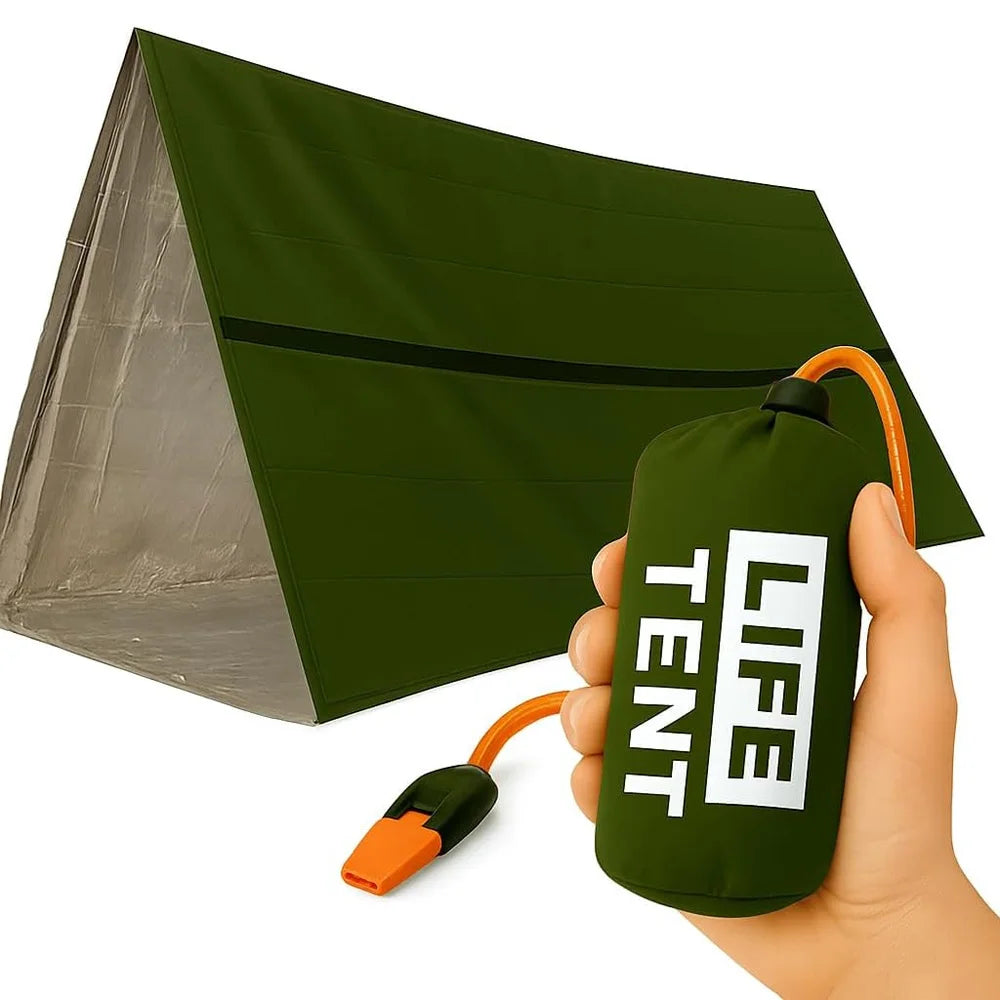 2-Person Emergency Tent Waterproof Camping Travel Pergola Family Campaign House Tourist Tents Cool Gear Equipment Coat