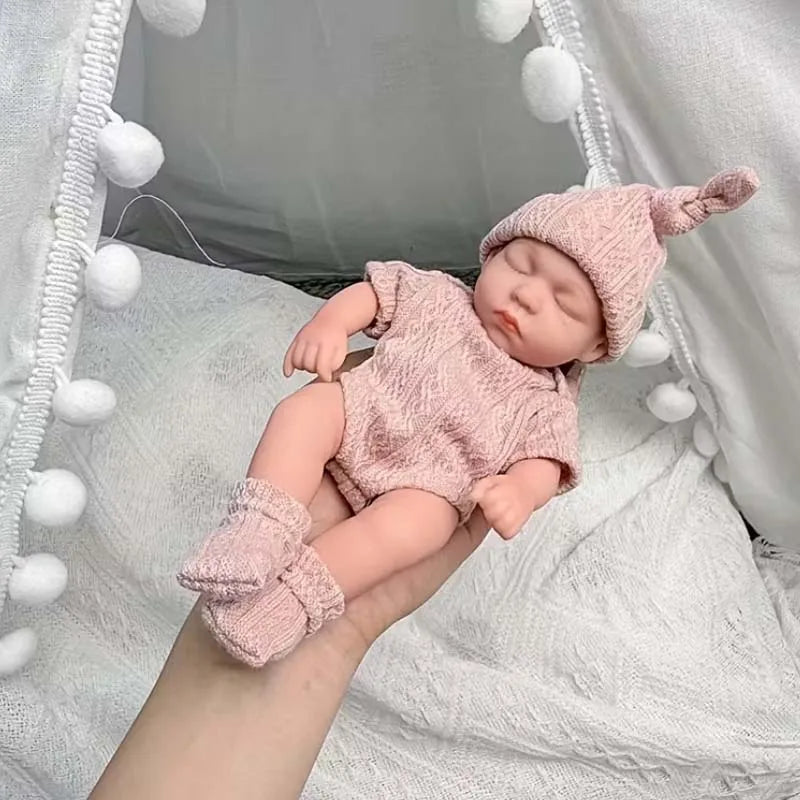 7.8 Inch Reborn Dolls 20cm Cute Dolls Toys Mini Soft and Full Body Vinyl Dolls Cute Mini Reborn Doll For Adults Birthday Gifts