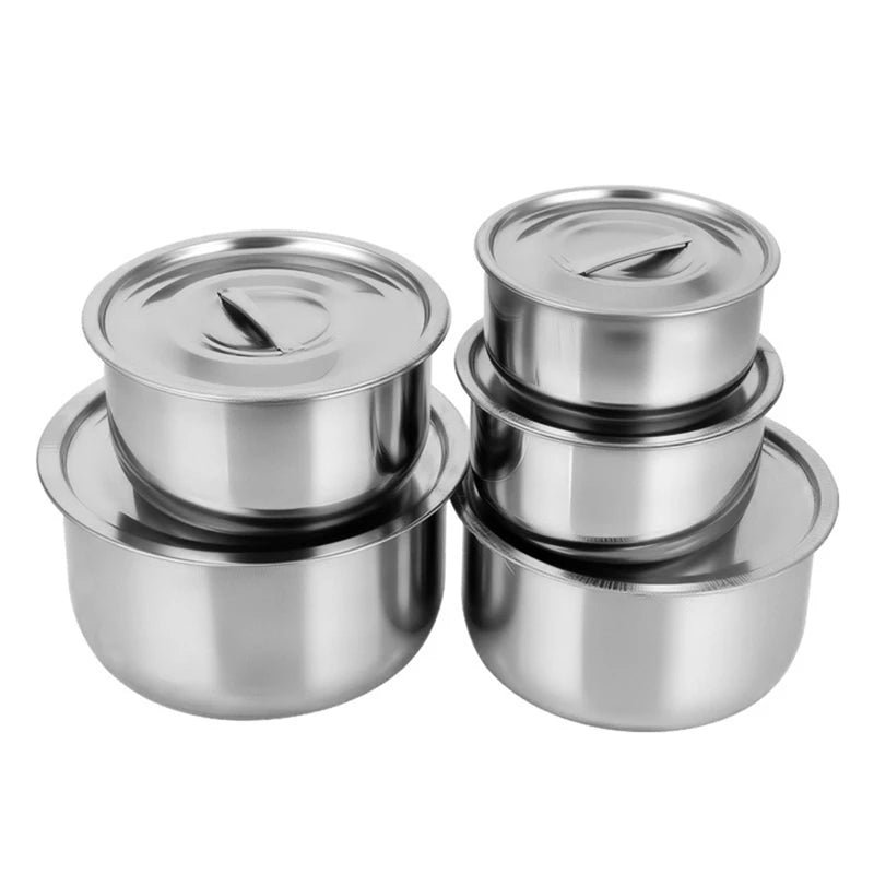 Stainless Steel Soup Pot Stock Pot Set With Lid Kitchenware Stew Pot Cooking Tools Cookware