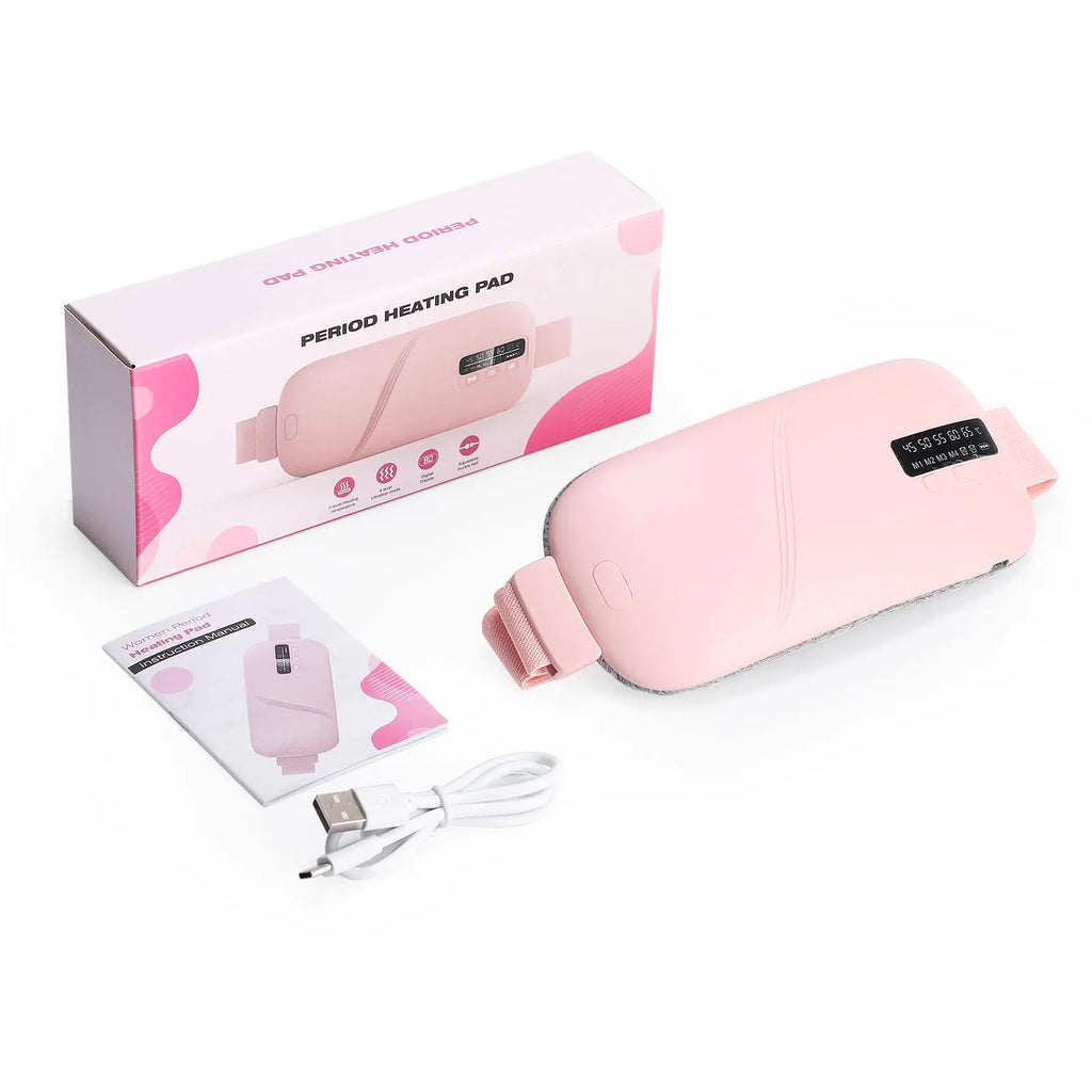 Uterus Warming Belt Electric Thermal Pad Waist Heating Belt Period Pain Relief Waist Protection Hot Compression Vibration Belt