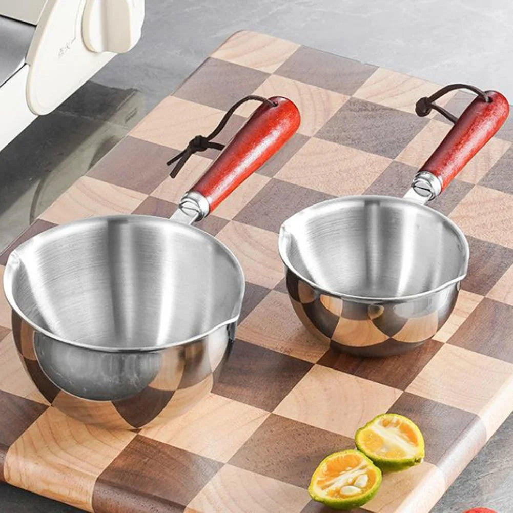 Stainless Steel Oil Pot Mini Soup Milk Pot Multifunctional Burning Oil Dripping Sauce Special Pot Hot Oil Pan Sauce Kitchen Pots