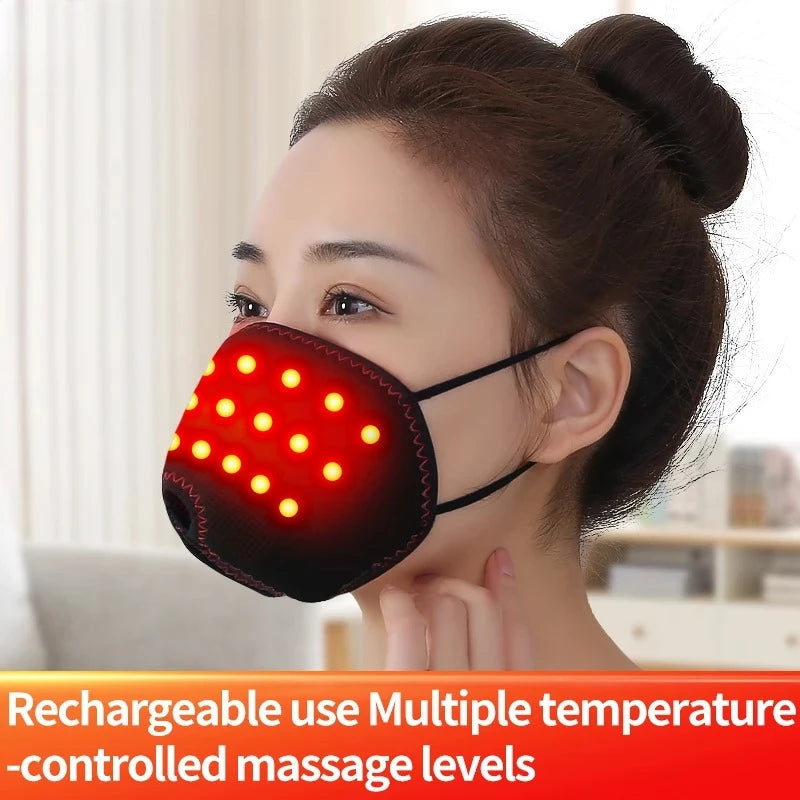 Red Light Nose-Specific Electric Heated Mask Relieves Rhinitis Allergy 3 Timer Levels Temperature Levels Type-c Warmth Therapy