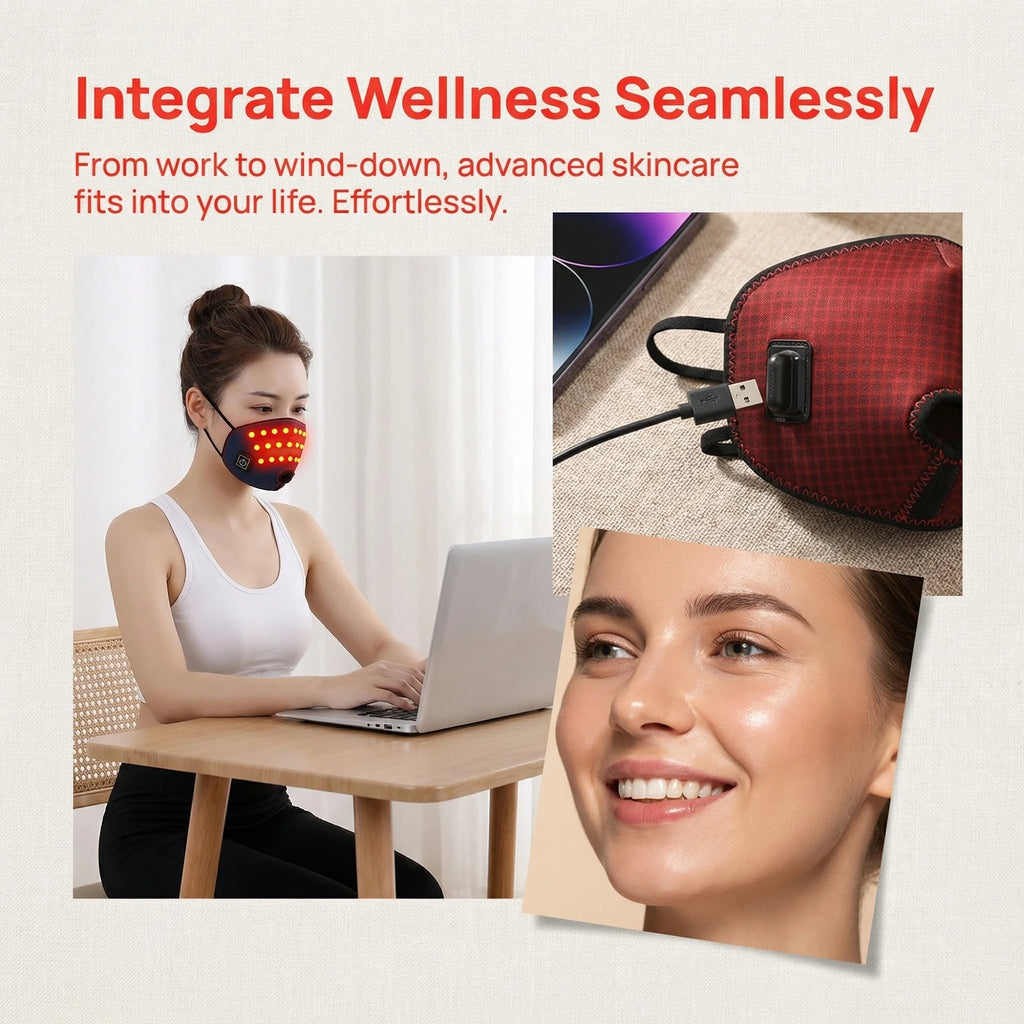 Red Light Therapy Nasal Massager Wrap Around Heated Mask Rapid Heating Stuffy Nose Rhinitis Relief Breathable Unisex Nasal Cover