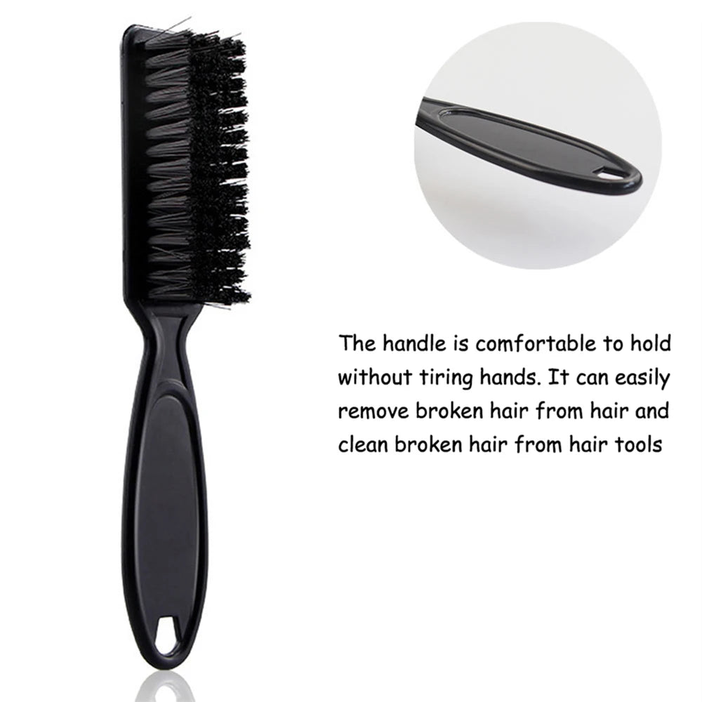 1pc Hot Sale Soft Bristles Brush Scissors Cleaning Skin Fade Clipper Men Oil Head Barber Shop Blade Comb Barber Accessories