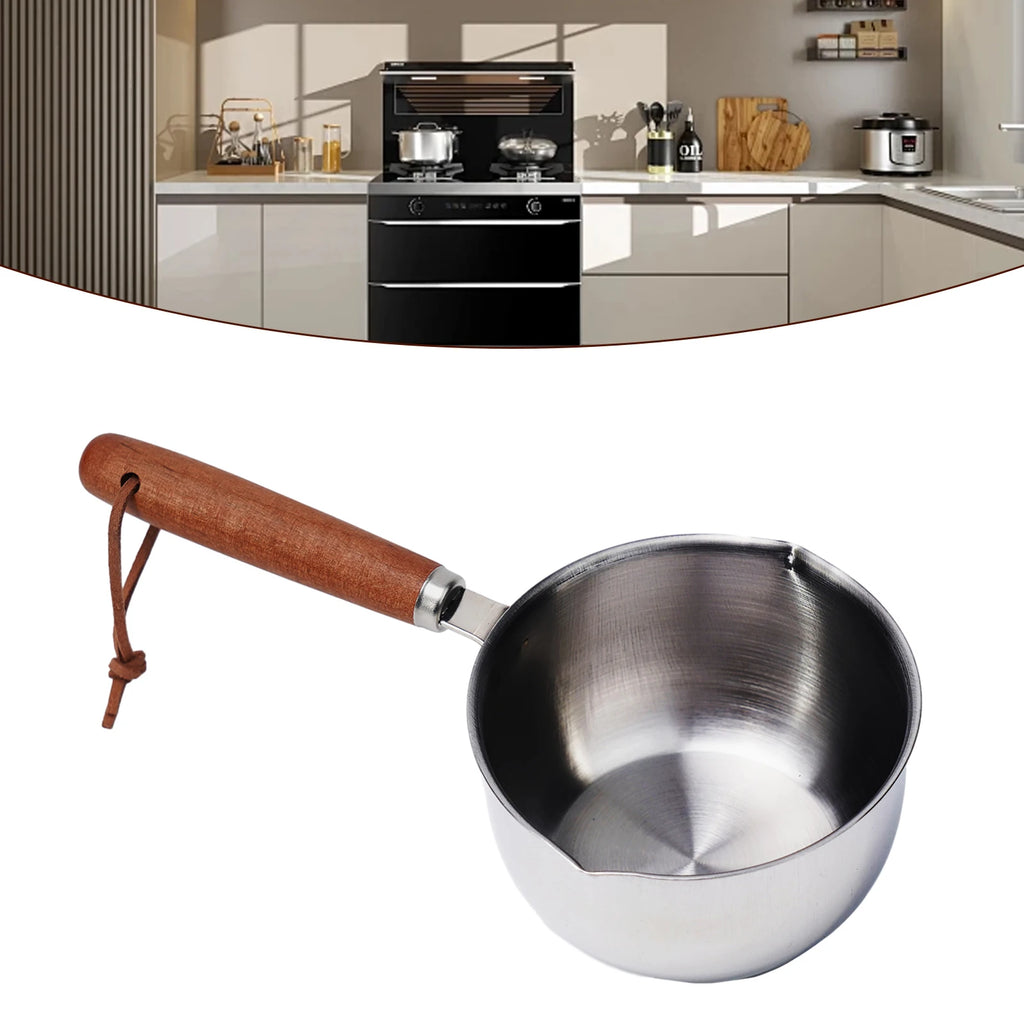 Stainless Steel Oil Pot Mini Soup Milk Pot Multifunctional Burning Oil Dripping Sauce Special Pot Hot Oil Pan Sauce Kitchen Pots