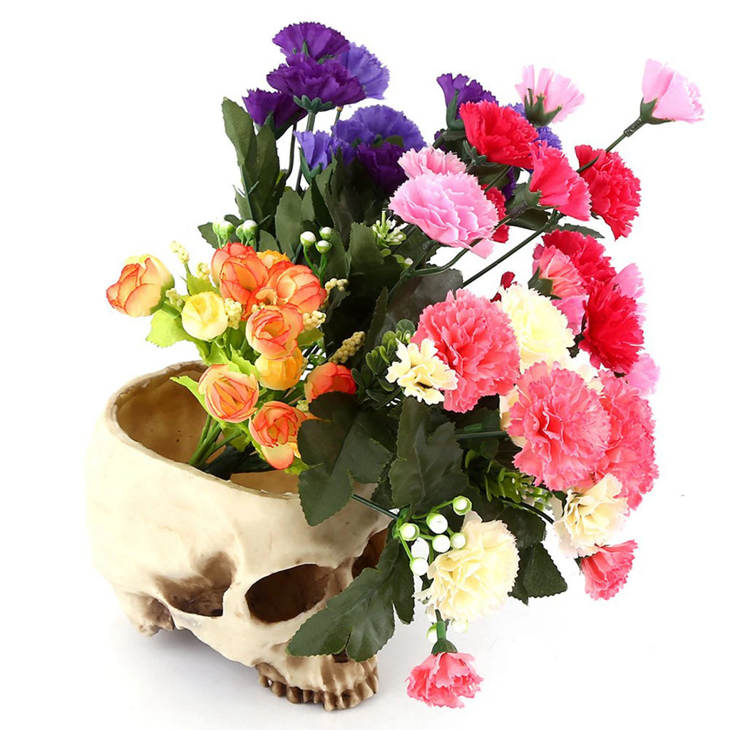 Resin Skull Head Design Flower Pot Planter Container Decoration Skull Container Skull Pot Skull Plant Pot Skull Flowerpot