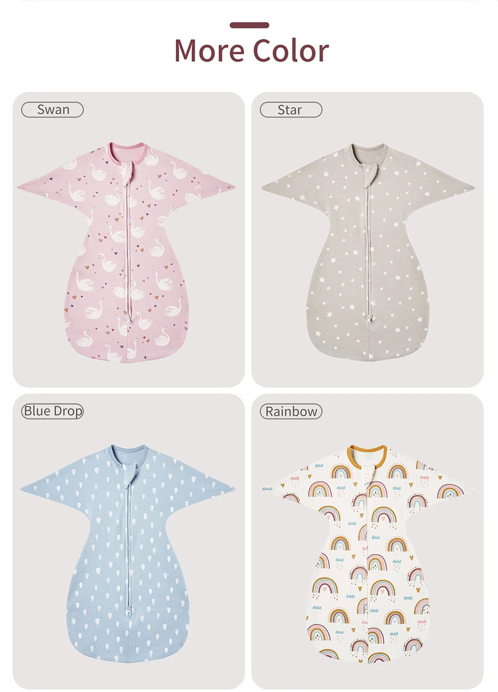 INSULAR Newborn Baby Sleeping Bags Anti-shock Cotton Cartoon Sleepsacks Baby Swaddle Bags Surrendered Anti-startle Bags