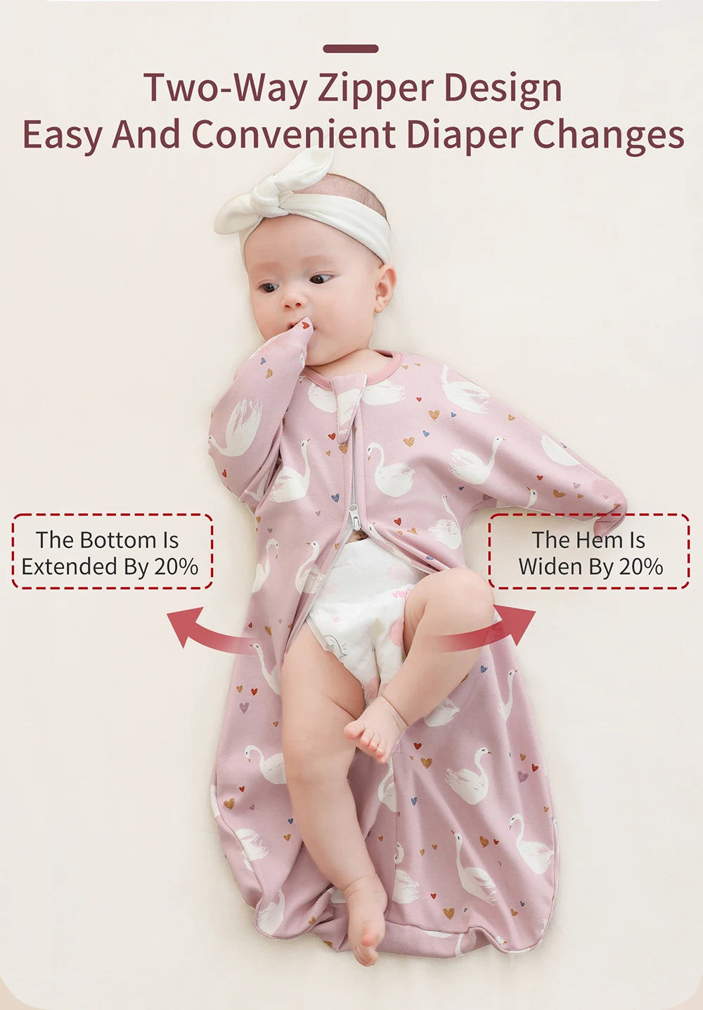 INSULAR Newborn Baby Sleeping Bags Anti-shock Cotton Cartoon Sleepsacks Baby Swaddle Bags Surrendered Anti-startle Bags