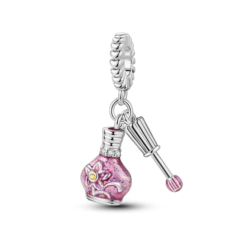 Charm 925 Silver Fit Pandach 925 Original Charms Bracelet Wool Tailor Button Sewing Machine Pendant Beads DIY Jewelry Warm Gift