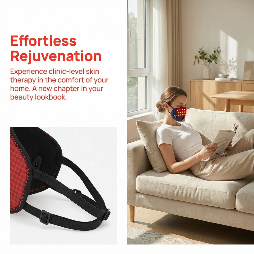 Red Light Therapy Nasal Massager Wrap Around Heated Mask Rapid Heating Stuffy Nose Rhinitis Relief Breathable Unisex Nasal Cover