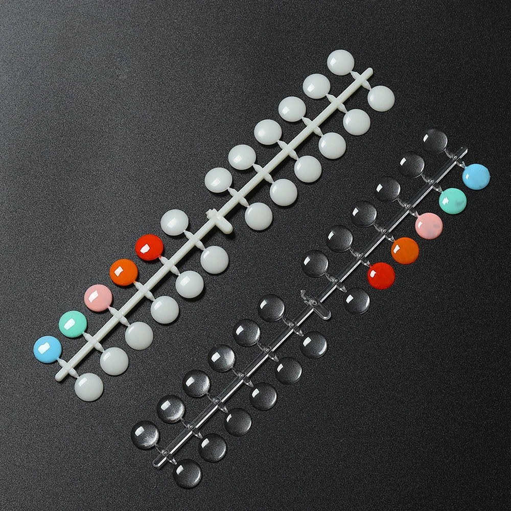 TP 120pcs Nail Polish Display Table With Stickers Polka Dot Color Card Nail Display Board Clear/Nature Color Card Nail Art Tools