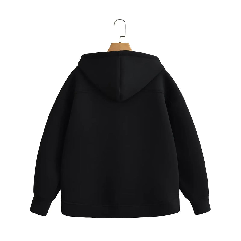 MUJER Zip up Hoodies Women Autumn Hooded Sweatshirt Woman Long Sleeve Oversized Women's Sweatshirts Zip Hoodie Women Jackets