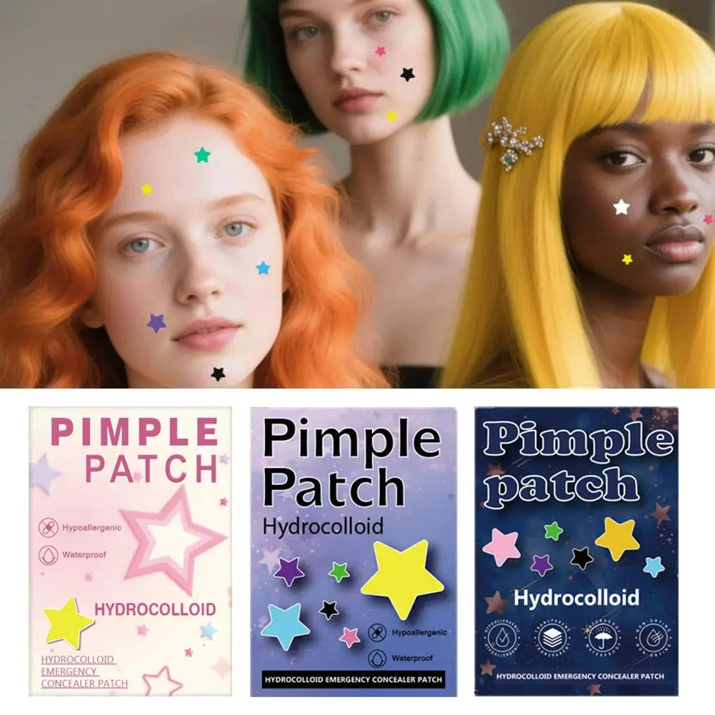1400PCS Colorful PE Pimple Patches Star Shaped Pimple Cover Sticker Invisible Pimple Cover Removal Pimple Patches