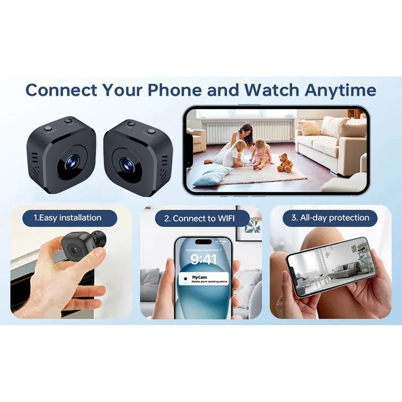 Baby Monitor Mini HD Camera WiFi Wireless Monitoring Security Protection Remote Monitor Camcorders Video Surveillance Smart Home