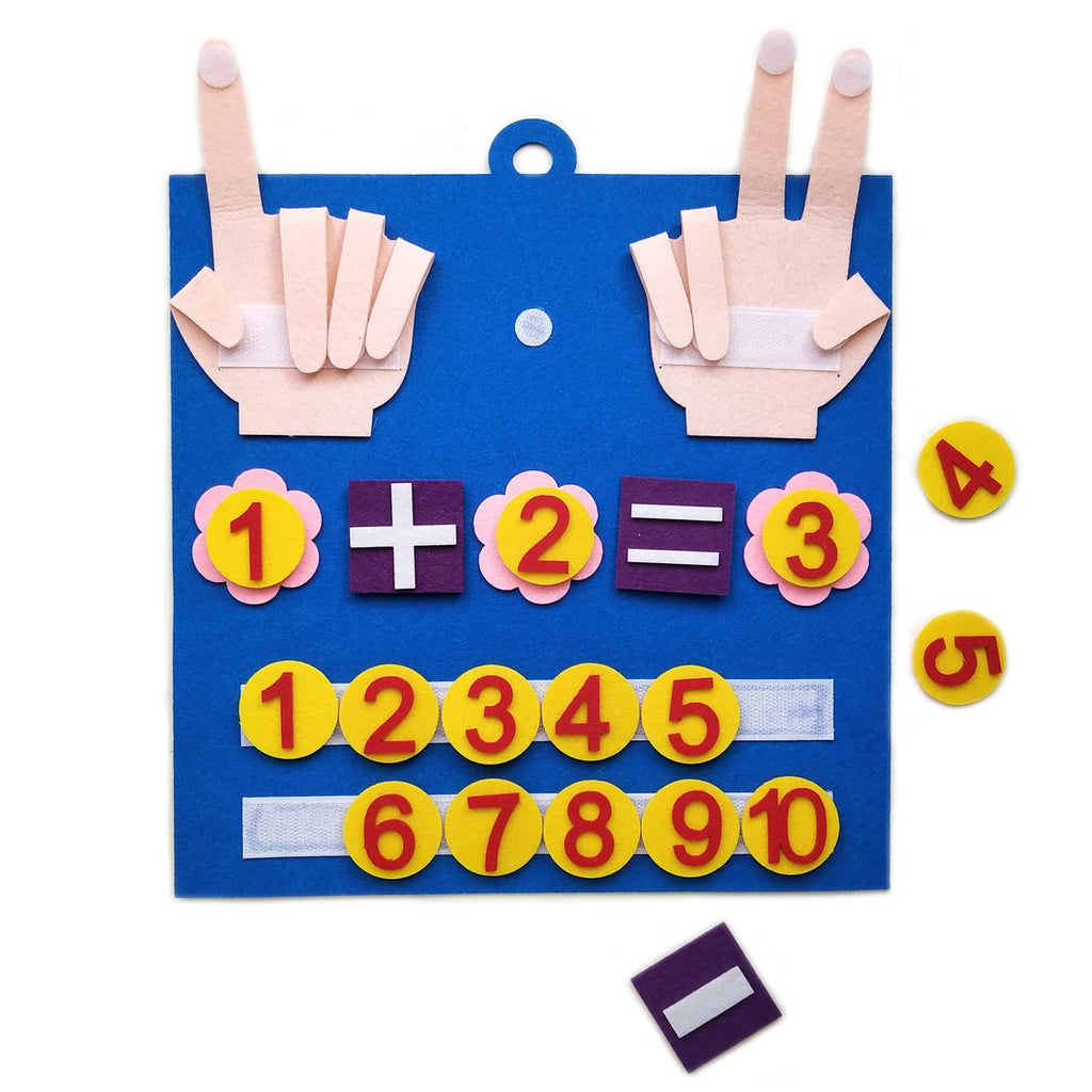 Toddler Montessori Toys Felt Finger Numbers Math Toy Children Counting Early Education Learning Game For Kids Intelligence