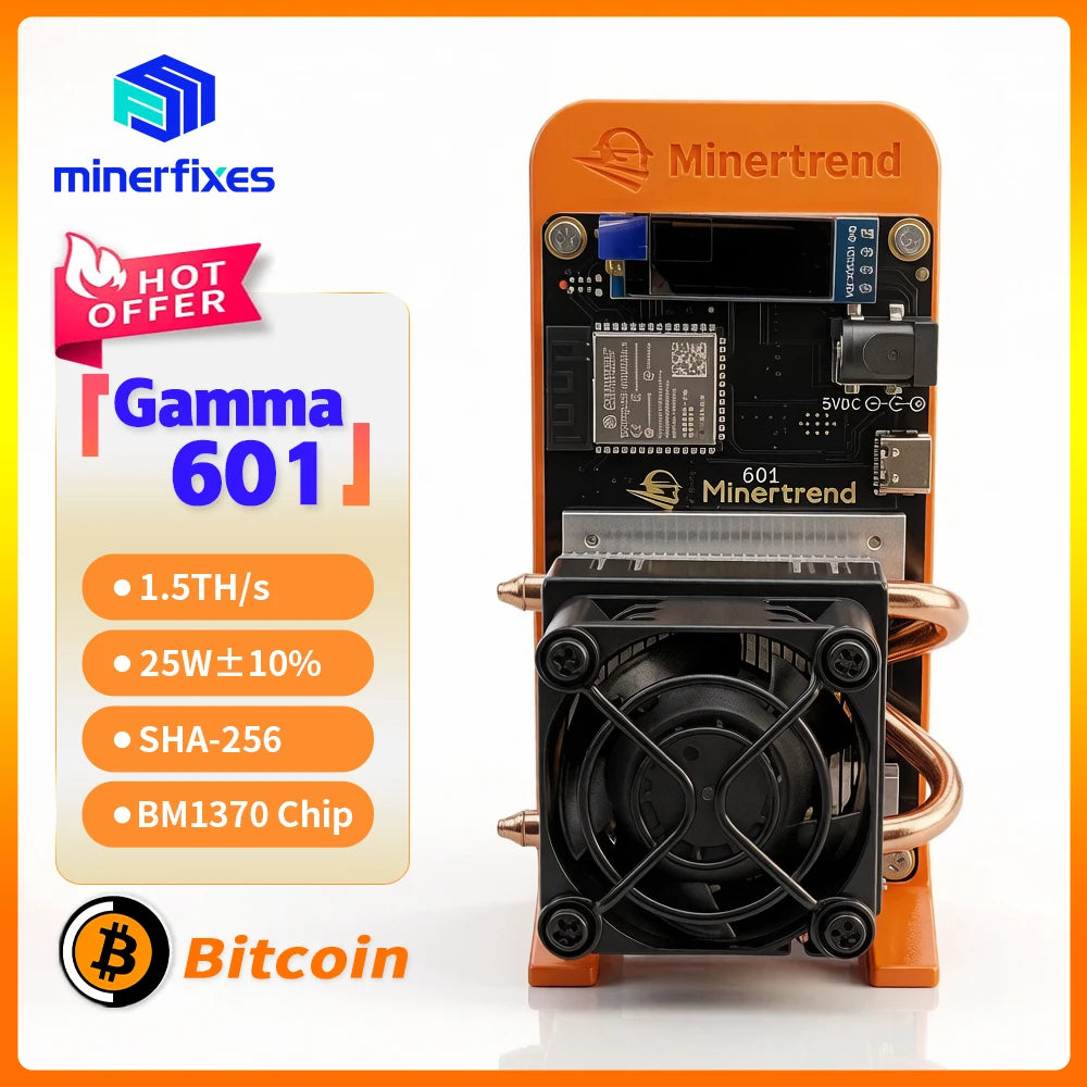 Bitaxe Gamma 601 Upgrade 2026 New Bitcoin Miner BM1370 1.2TH/s 18W 1.5TH/s 25W Crypto Mining Machine Solo BTC Lottery Miner