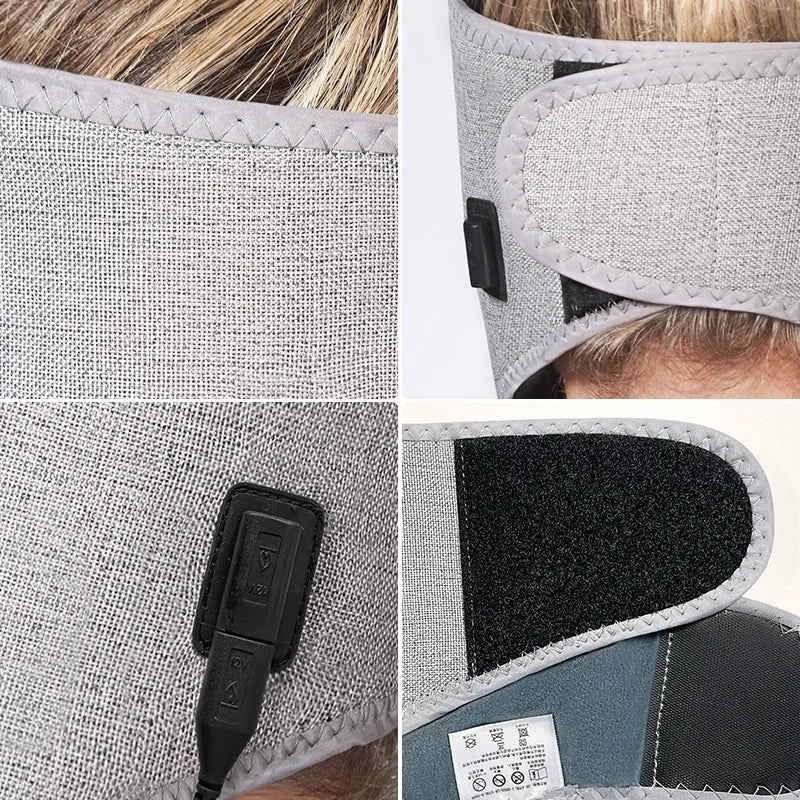 Red Light Heated Face Mask, Facial Massager & Heating Pad - 3-Gear Adjustment, for Facial Care, Muscle Relax & Discomfort Relief