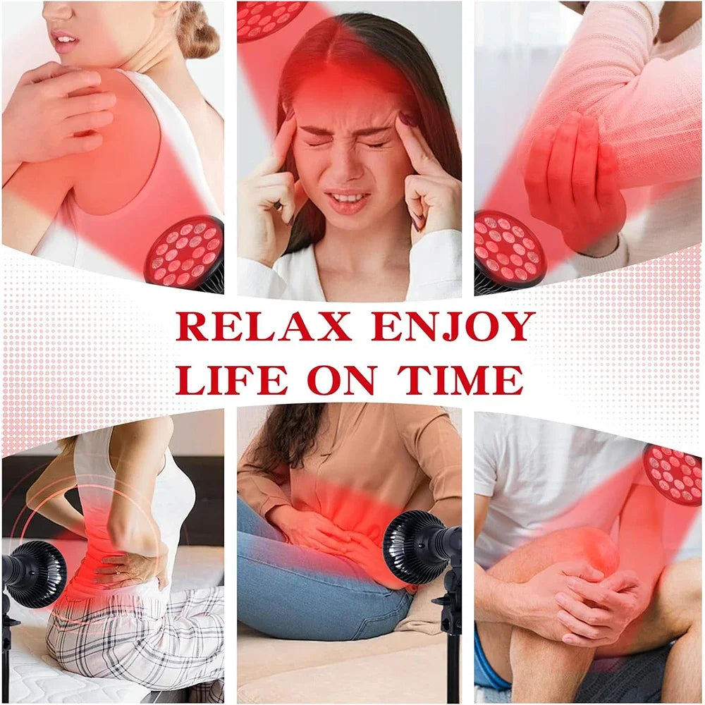 Red Light Therapy Lamp 54W 660nm&850nm Infrared Light Therapy Device for Face,Muscle Joint Pain Relief Skin Health Tools E26/E27