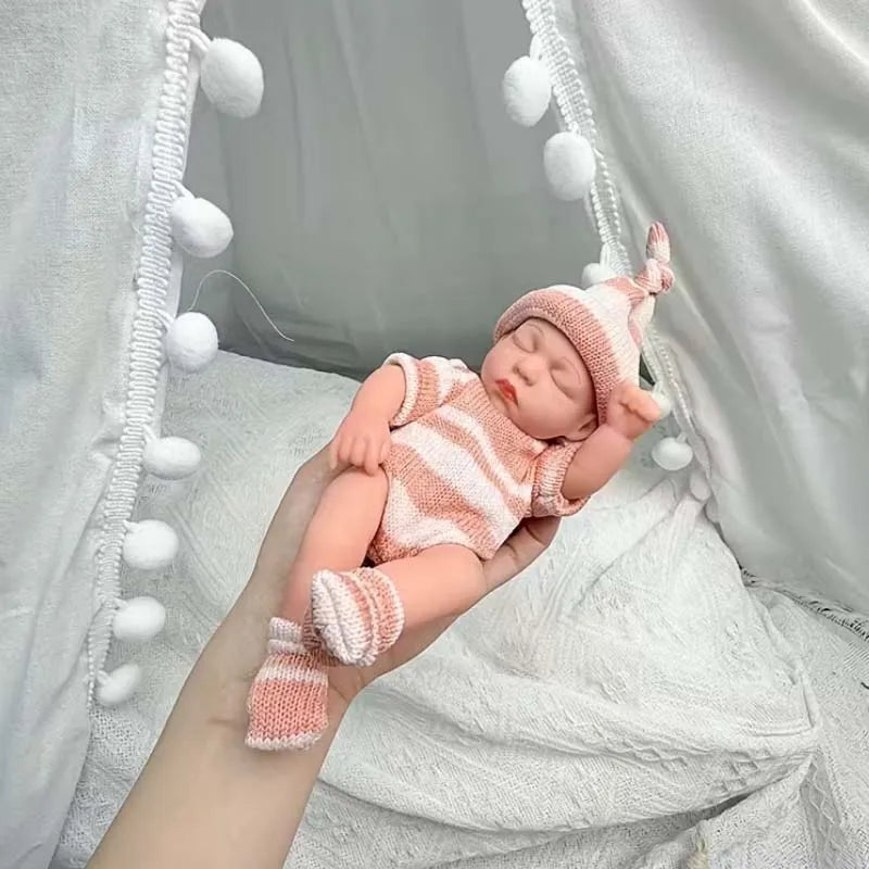 7.8 Inch Reborn Dolls 20cm Cute Dolls Toys Mini Soft and Full Body Vinyl Dolls Cute Mini Reborn Doll For Adults Birthday Gifts