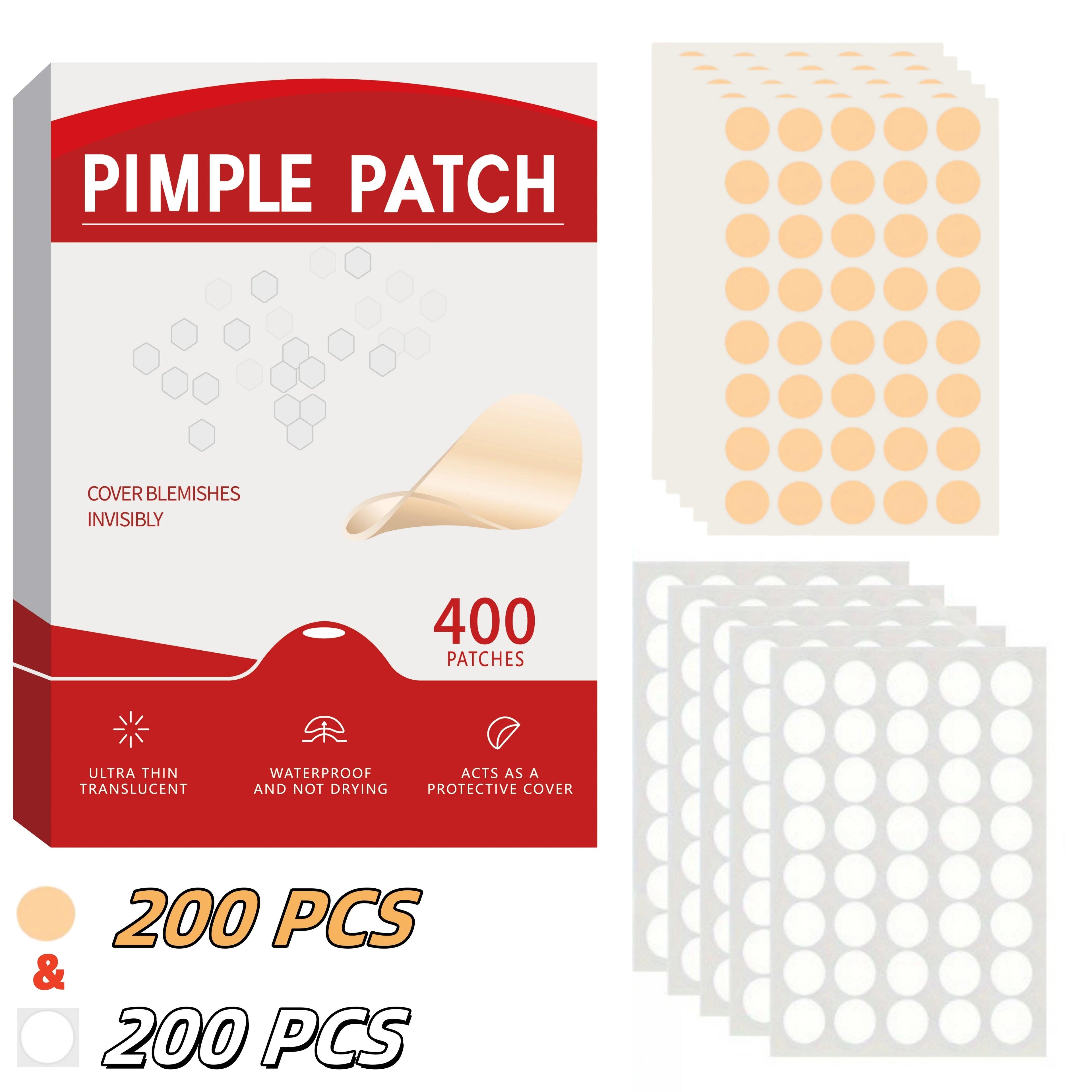 400pcs Acne Patch, Covers Pimple And Acne, Pimple Patch for Covering Zits And Blemishes, Spot Stickers for Face And Skin
