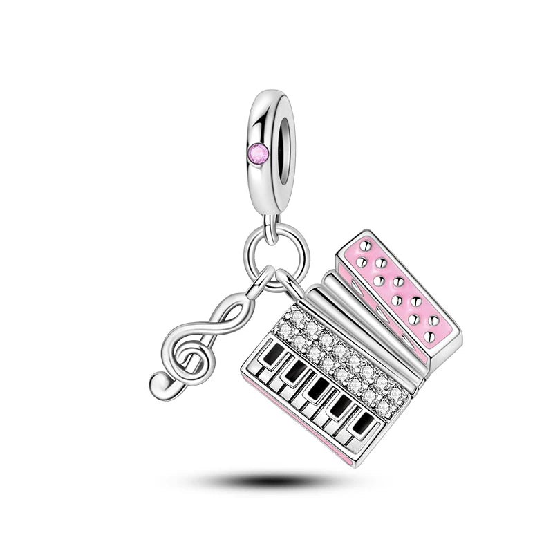 Charm 925 Silver Fit Pandach 925 Original Charms Bracelet Wool Tailor Button Sewing Machine Pendant Beads DIY Jewelry Warm Gift