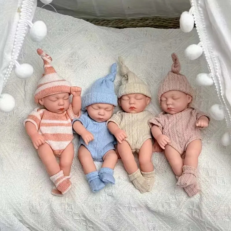 7.8 Inch Reborn Dolls 20cm Cute Dolls Toys Mini Soft and Full Body Vinyl Dolls Cute Mini Reborn Doll For Adults Birthday Gifts