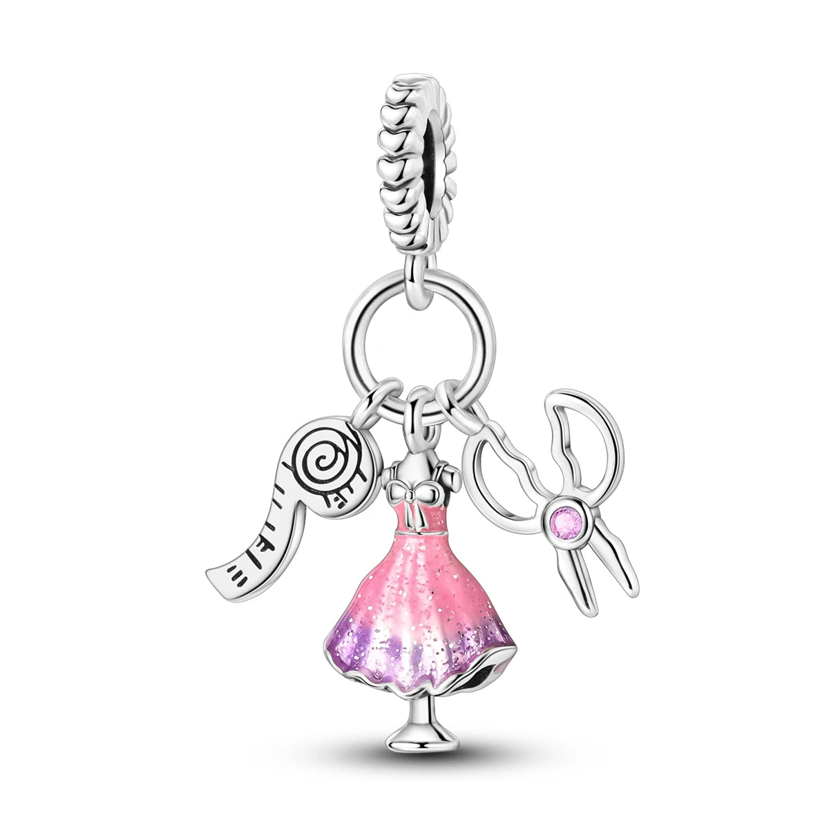 Charm 925 Silver Fit Pandach 925 Original Charms Bracelet Wool Tailor Button Sewing Machine Pendant Beads DIY Jewelry Warm Gift